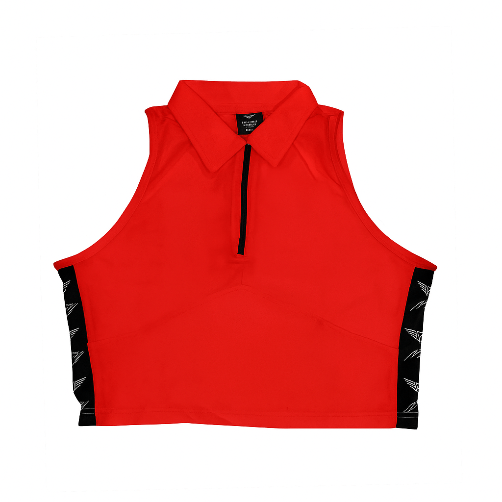 Diva collar zipper crop top - Canada Fighting Vetements