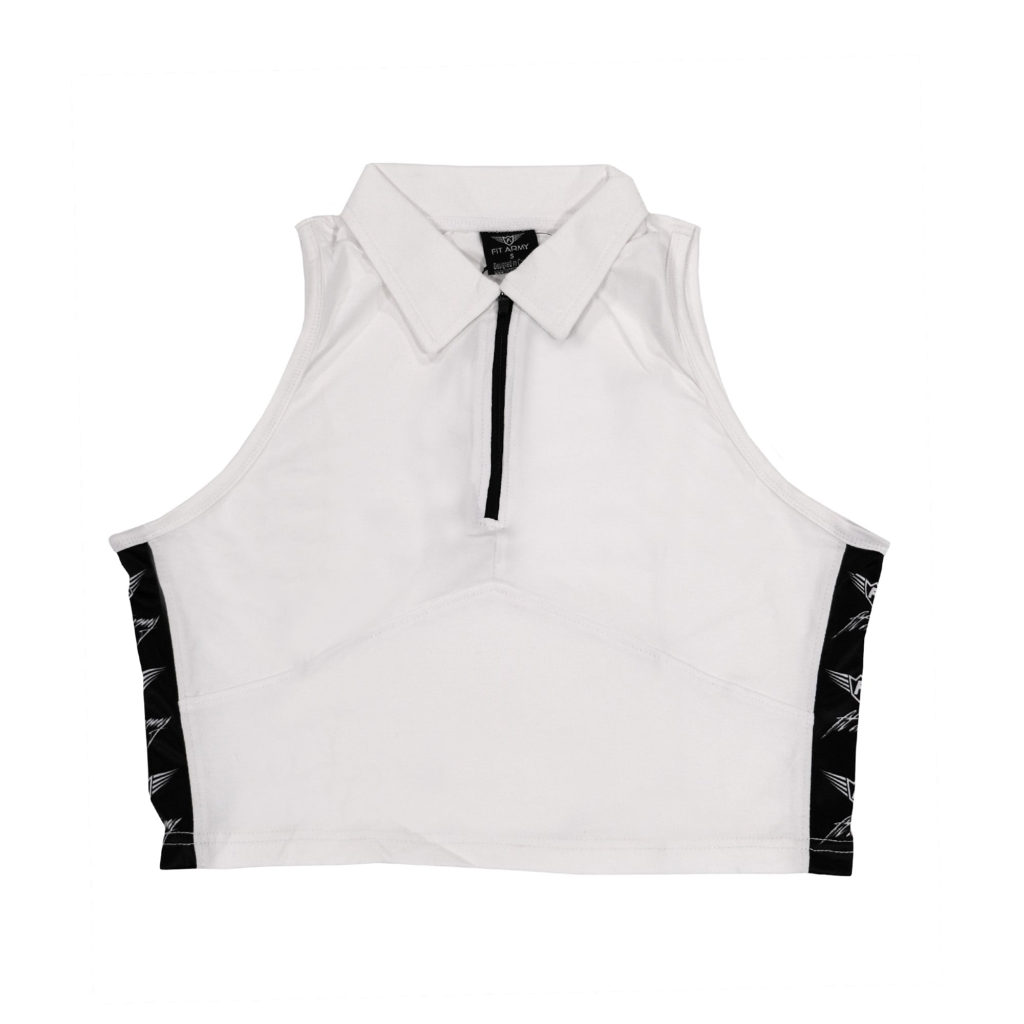 Diva collar zipper crop top - Canada Fighting Vetements