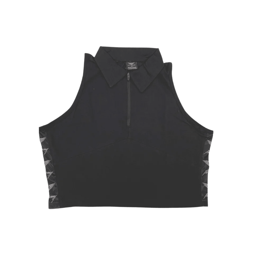 Fit Army - Diva collar zipper crop top - Canada Fighting Vetements