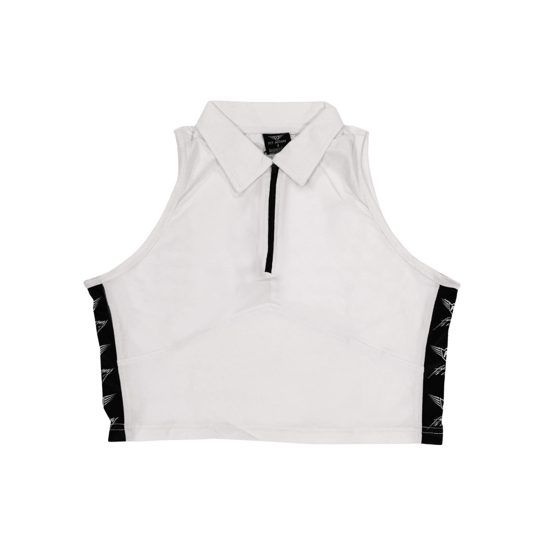Fit Army - Diva collar zipper crop top - Canada Fighting Vetements