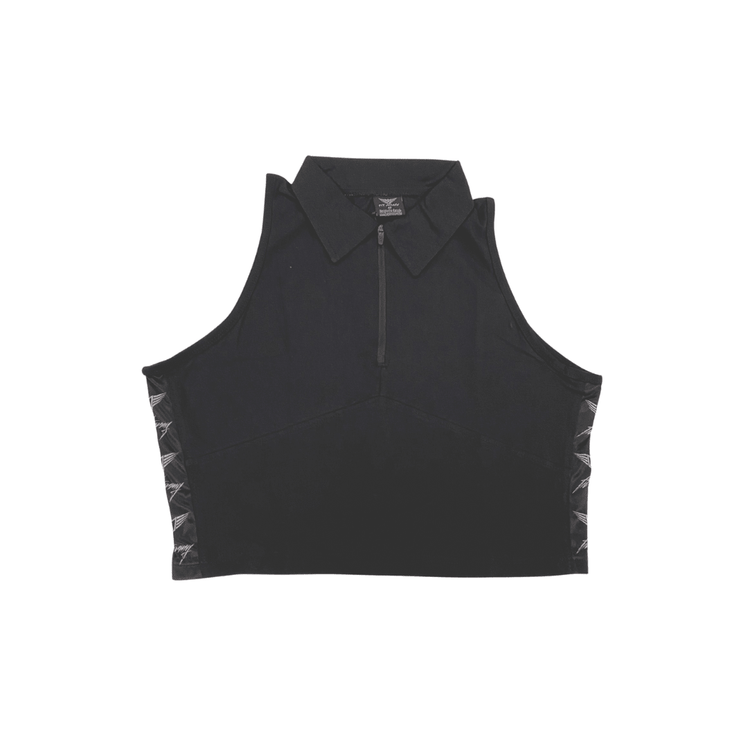 Fit Army - Diva collar zipper crop top - Canada Fighting Vetements